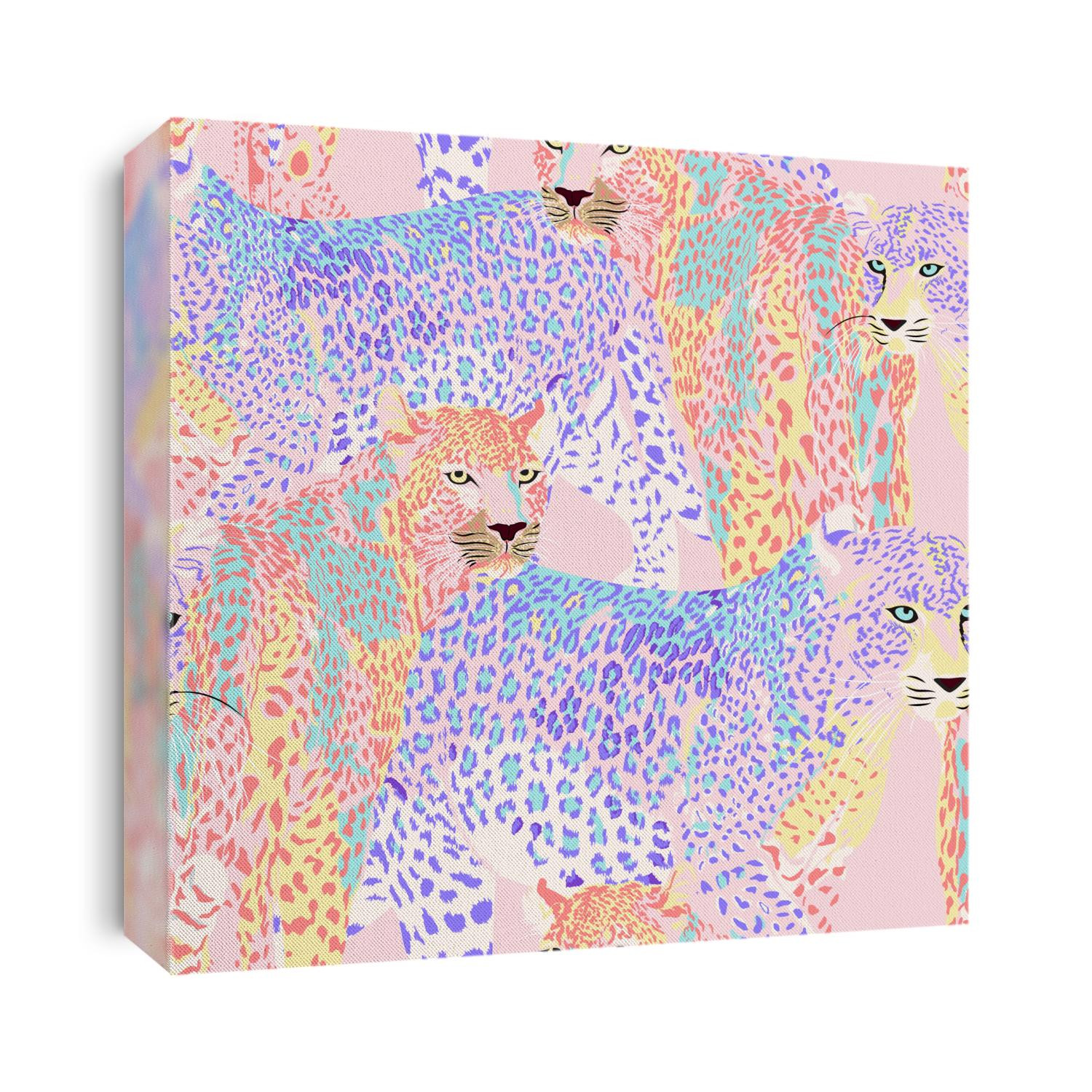 Beautiful Leopard Seamless Pattern Vector illustration Art In Pink Color Pastel Tone, Handdraw Leopard Pattern , Animal Safari Wildlife, Leopard Seamless Pattern, Leopard Print,  Face
