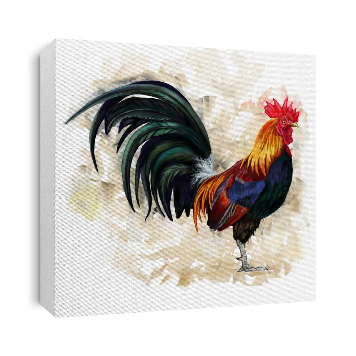 rooster digital painting / rooster cock