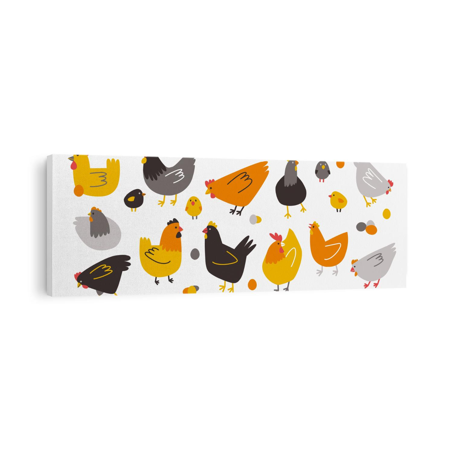 Vector colored hens, chickens and hen eggs. Doodle illustration isolated on white background. Set of birds for Easter, decor, invitation, cards