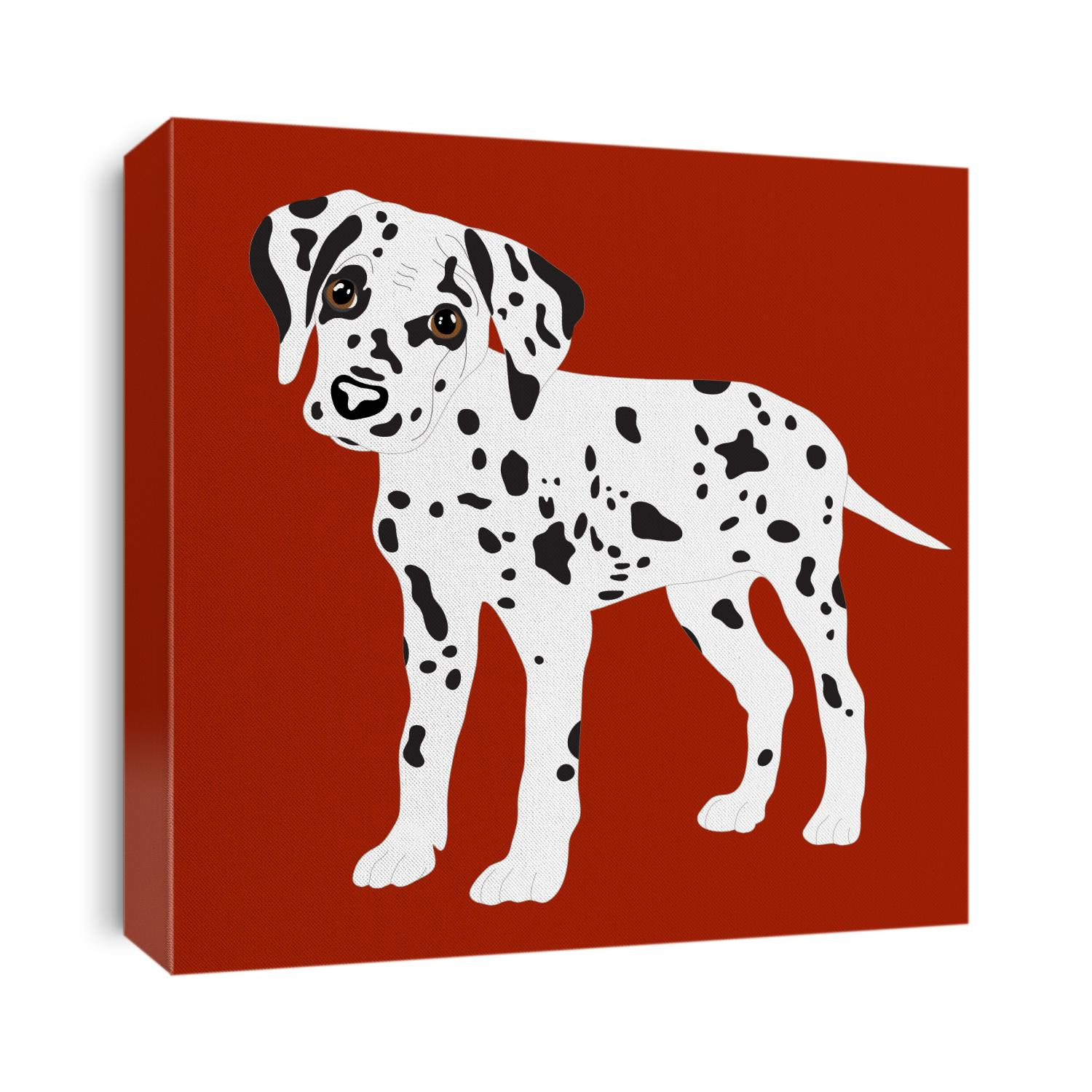 Dalmatians, cute puppy, sad. Vector Illustration Portrait of Dalmatian Puppy. Dog isolated