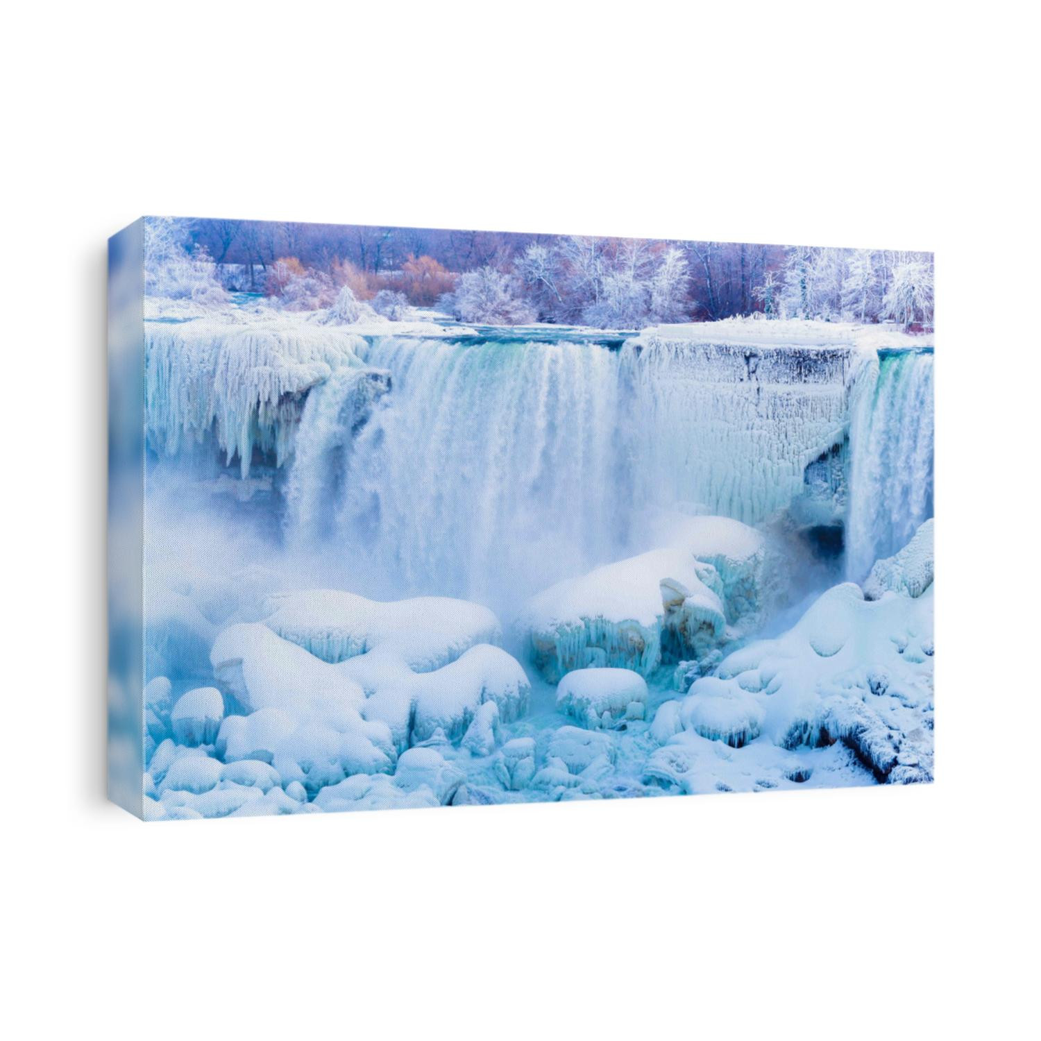 Niagara Falls frozen during deep winter
