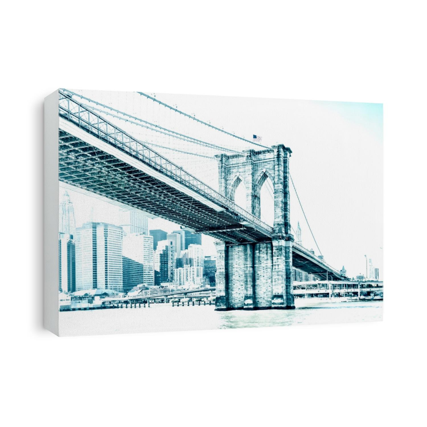 Manhattan Bridge in New York City United States America
Famous suspension bridge in NYC USA, it connects Manhattan and Brooklyn by spanning the East River for travel. Image with vintage filter effect 