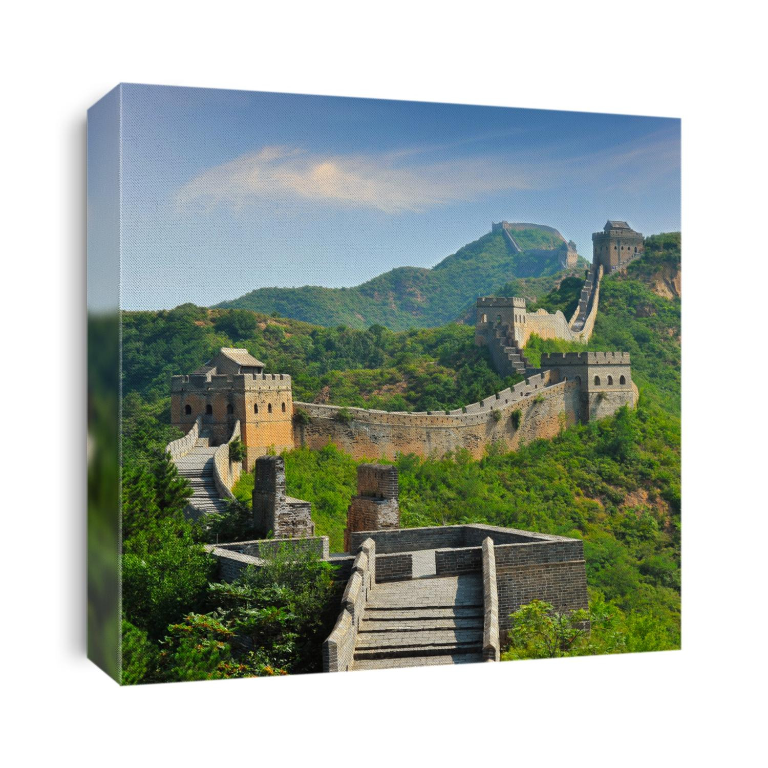 Great Wall of China in Summer with beautiful sky