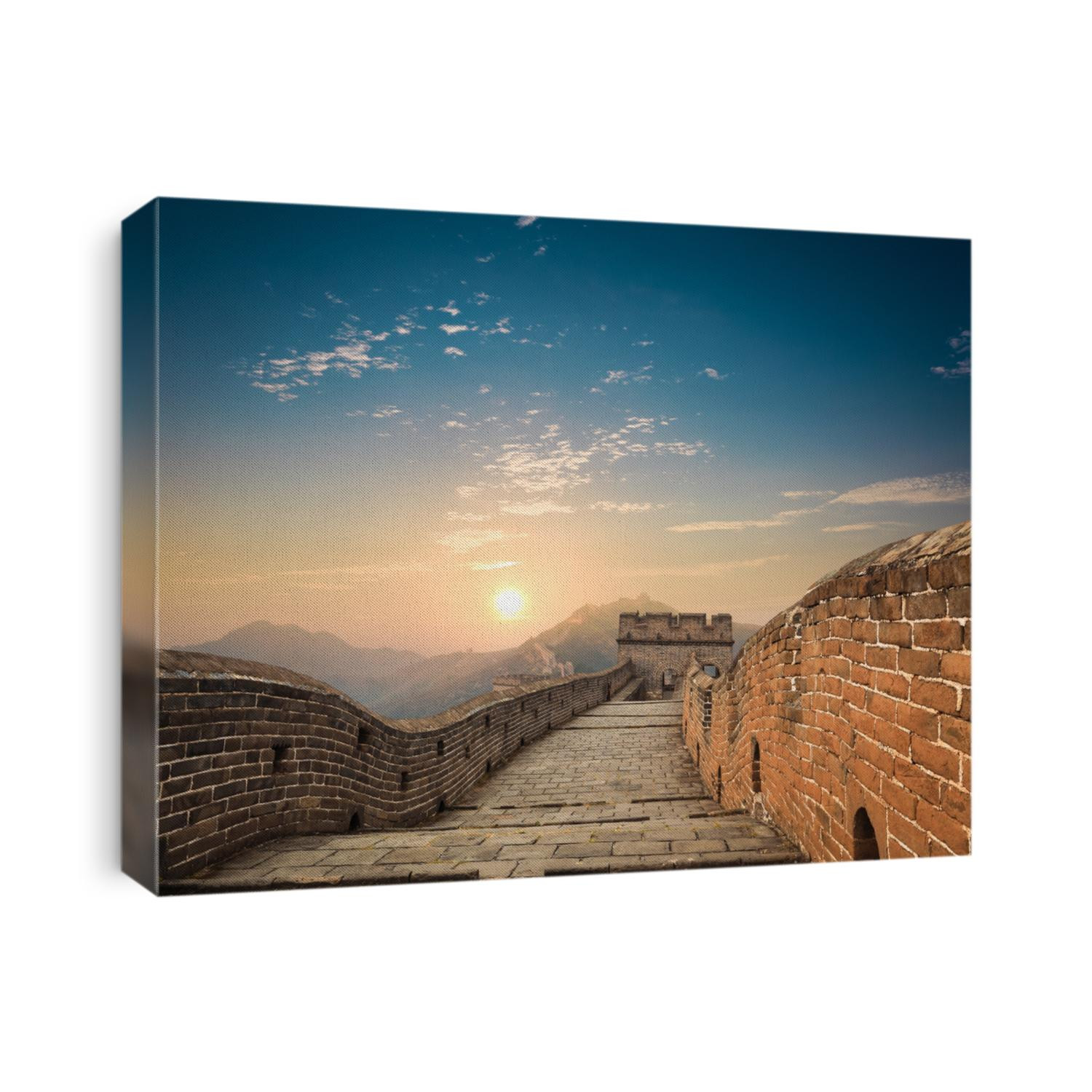 China great wall in sunset
