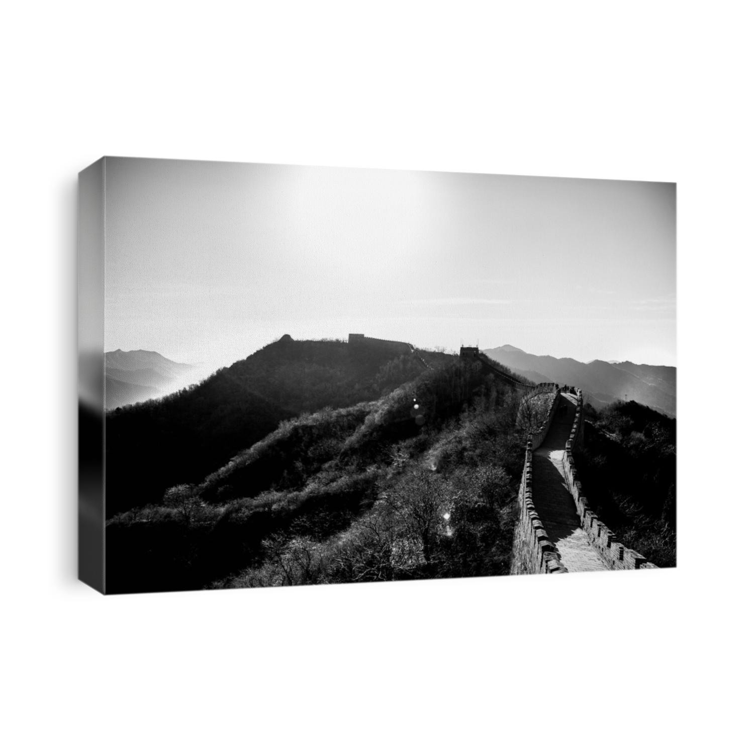 The Great Wall of China just after sunrise