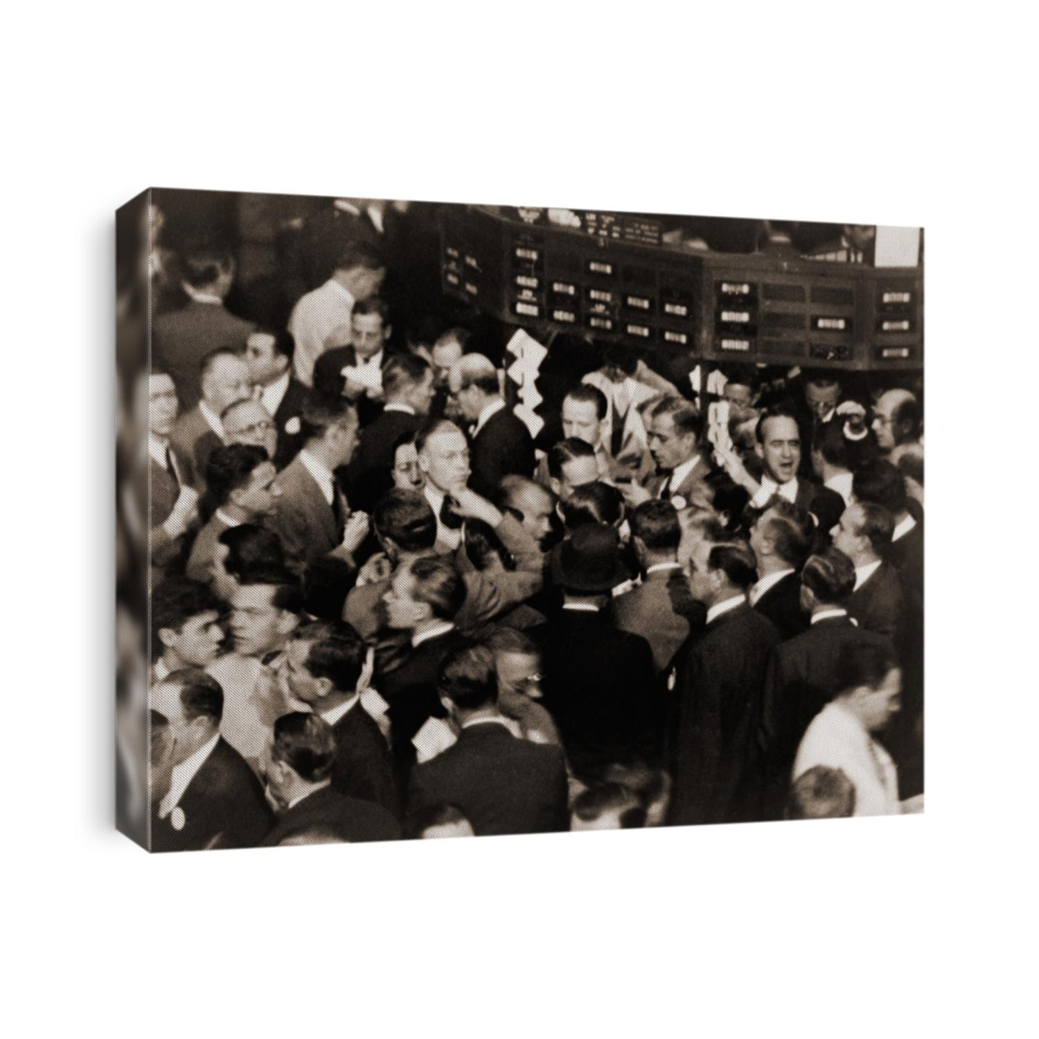 Stock traders on the floor of the New York Stock Exchange in 1936.