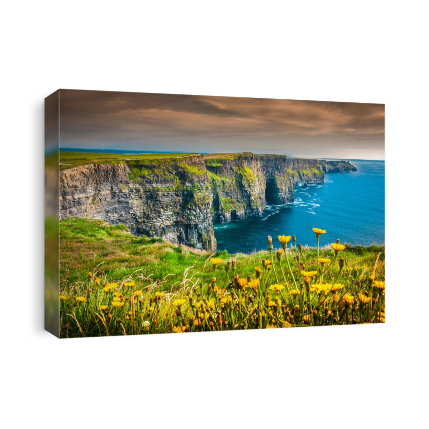 
ireland moher cliffs with vivid colors
