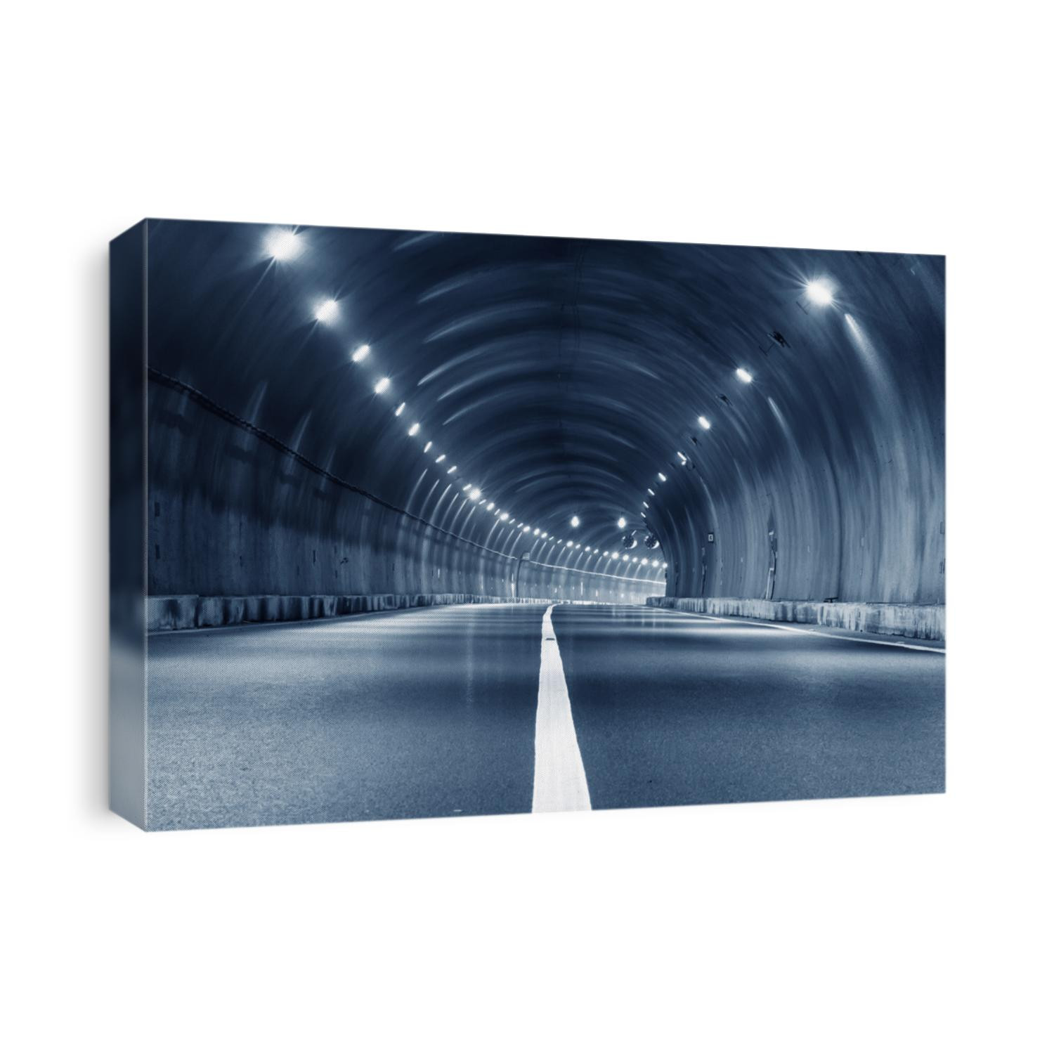 Abstract car in the tunnel trajectory