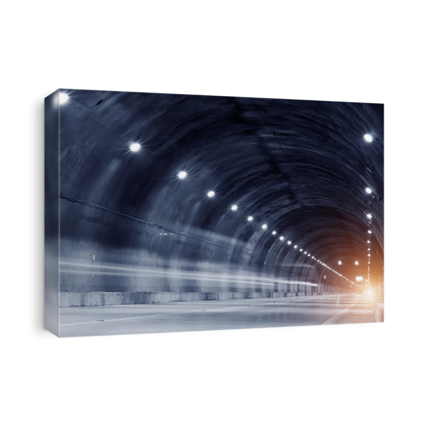 Abstract car in the tunnel trajectory