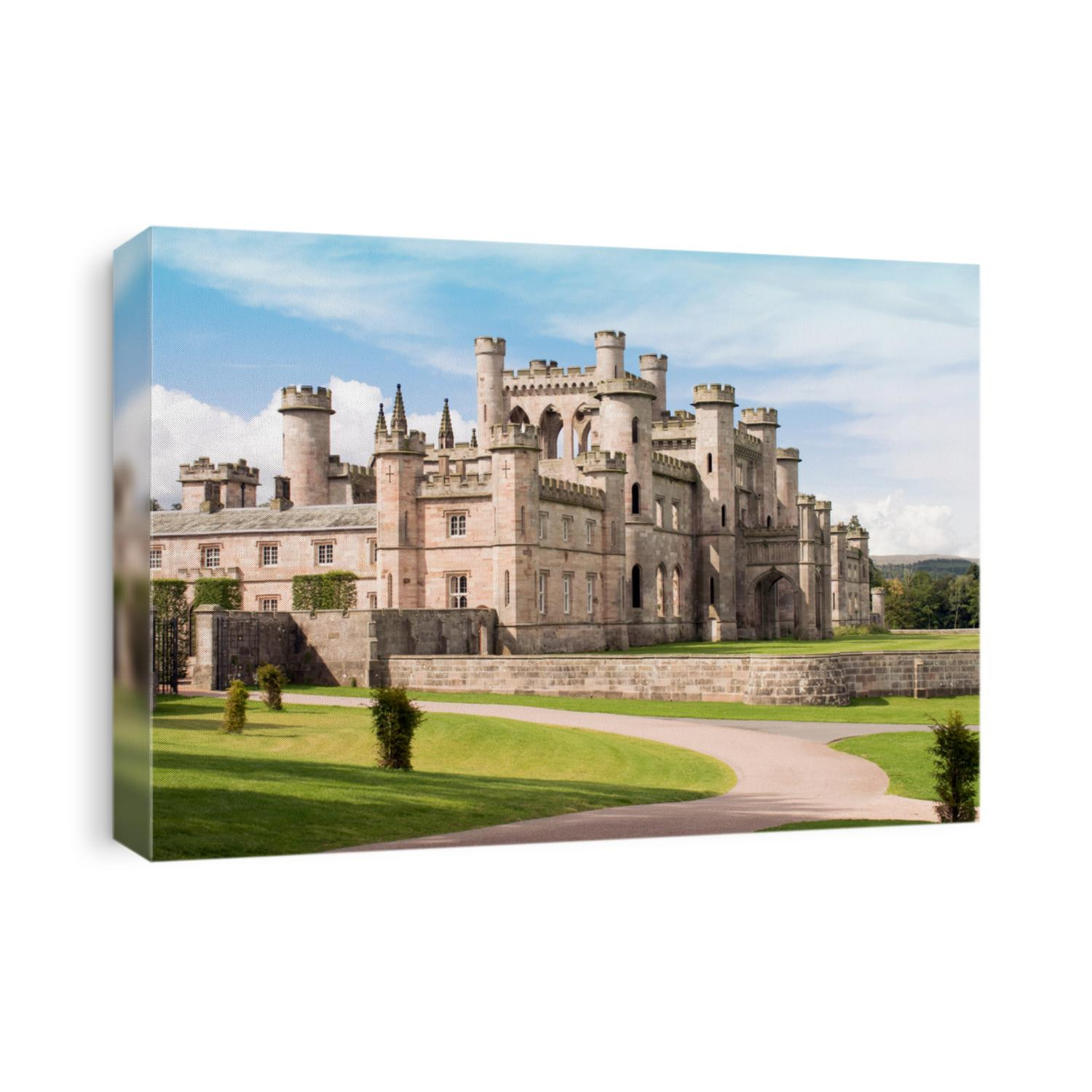 Lowther Castle, Lowther Park, Lake Districk, England, UK  Photo of an English 
Castle viewed from driveway