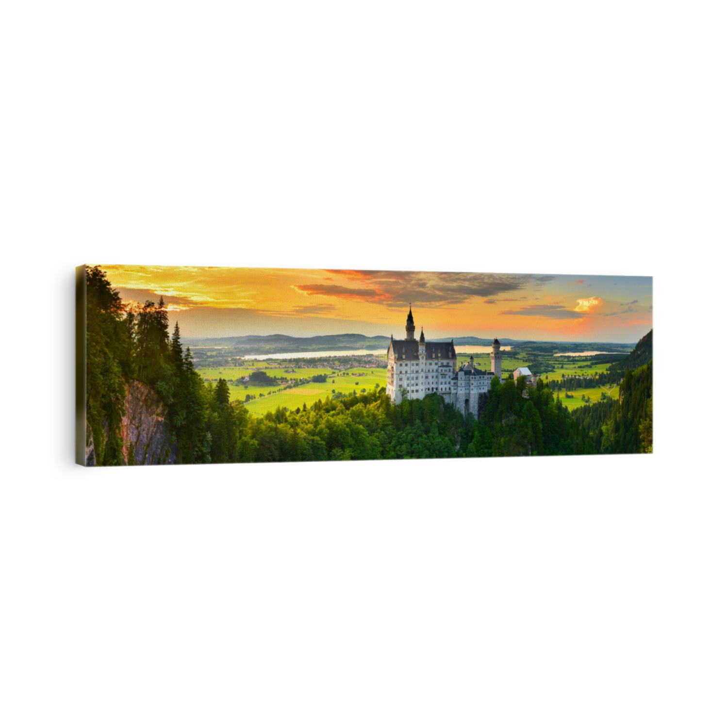 Neuschwanstein castle at sunset, Germany