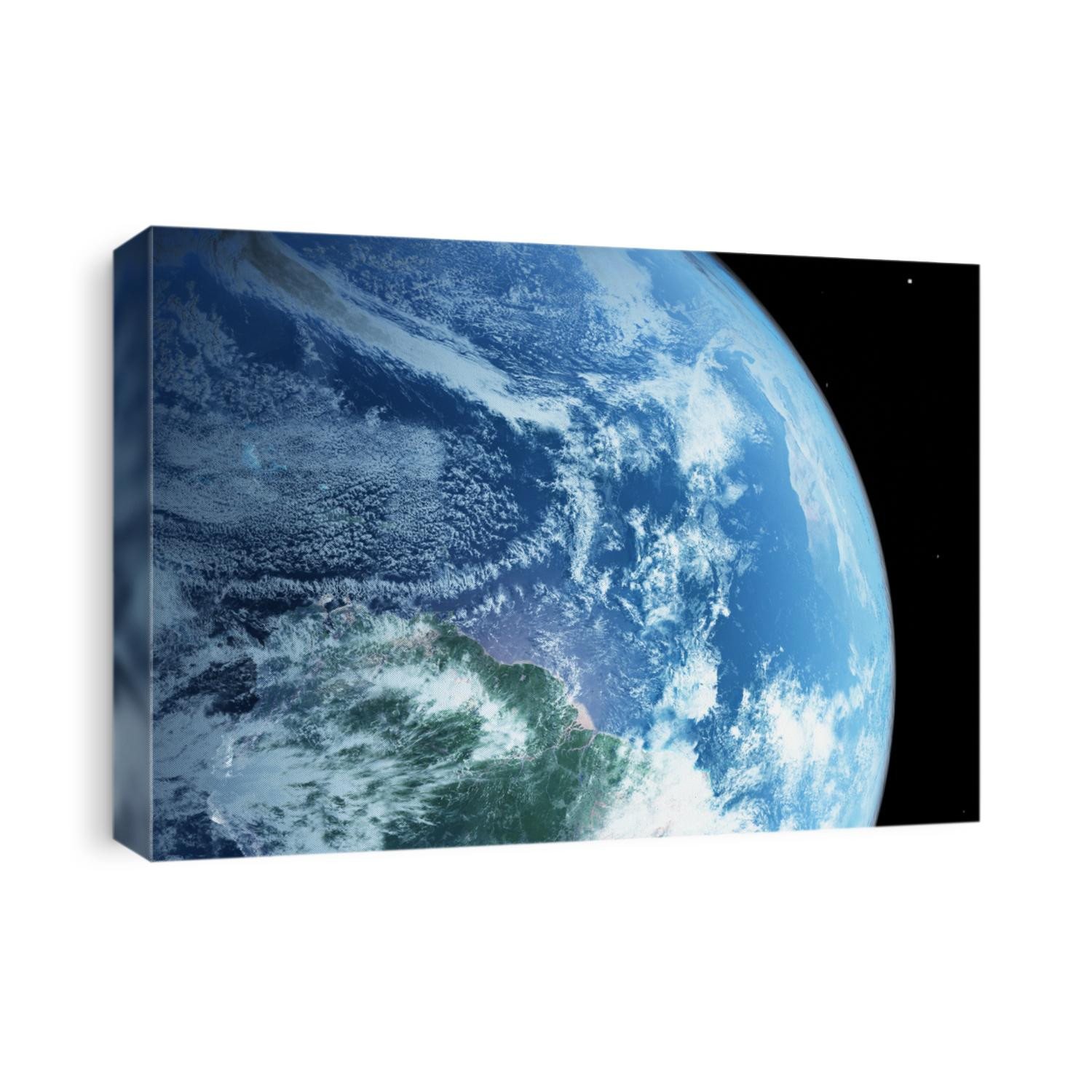  blue  planet earth  in space.
