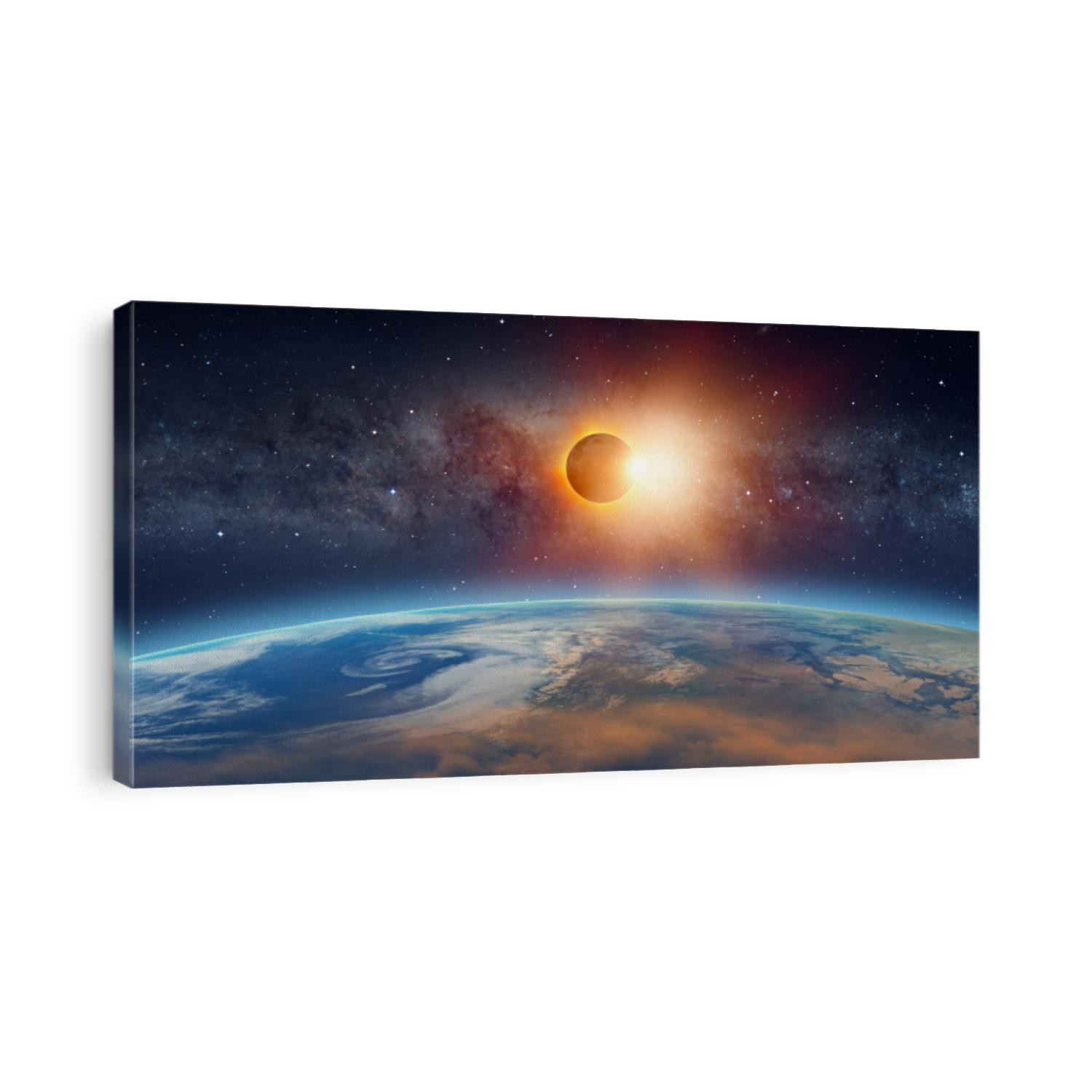 Solar Eclipse in front of the Milky Way galaxy