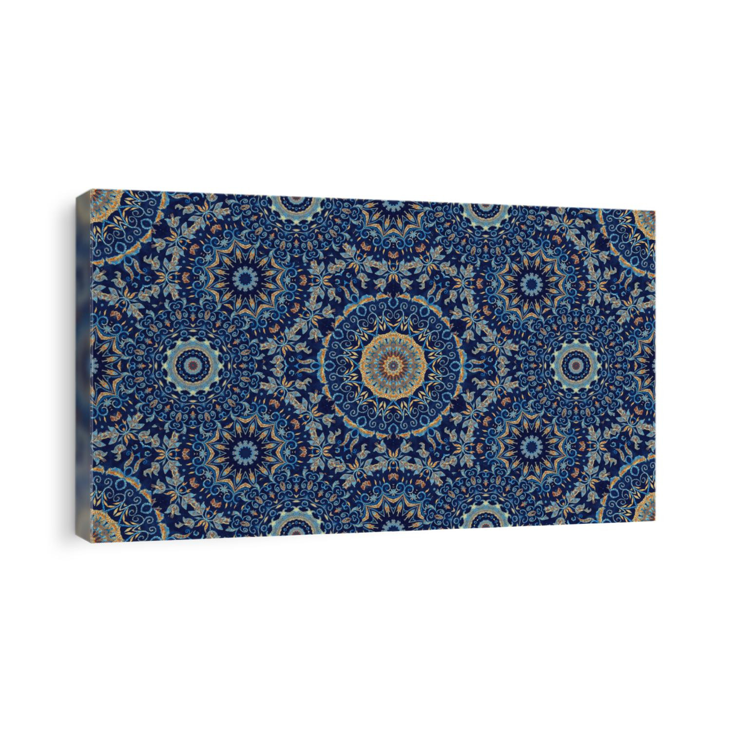 Abstract islamic pattern, arabian style. Seamless background. Hand painted watercolor traditional arabic geometric pattern, east ornament, indian water color painting, persian batik design, boho motif