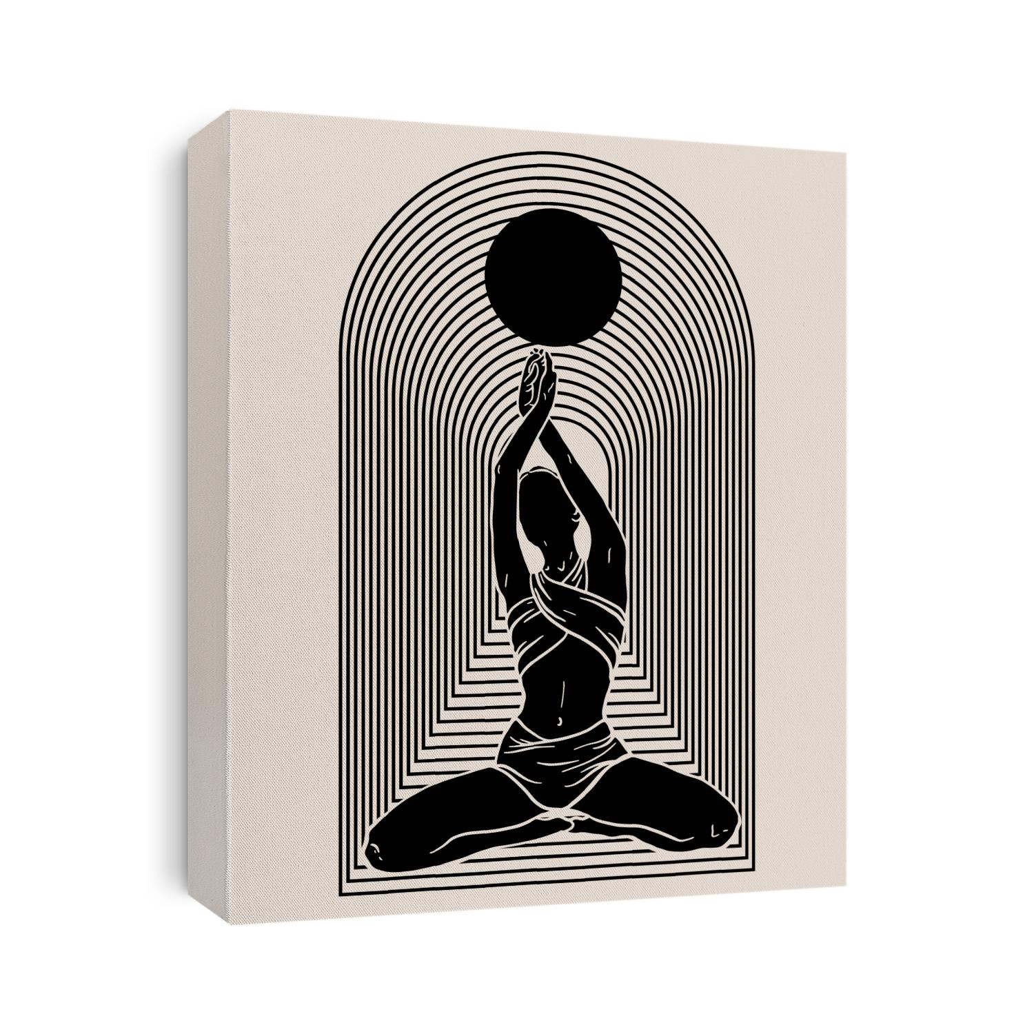 Vector pattern with  hand drawn illustration of  sitting woman . Tattoo artwork. Template for card, poster, banner, print for t-shirt, pin, badge, patch.
