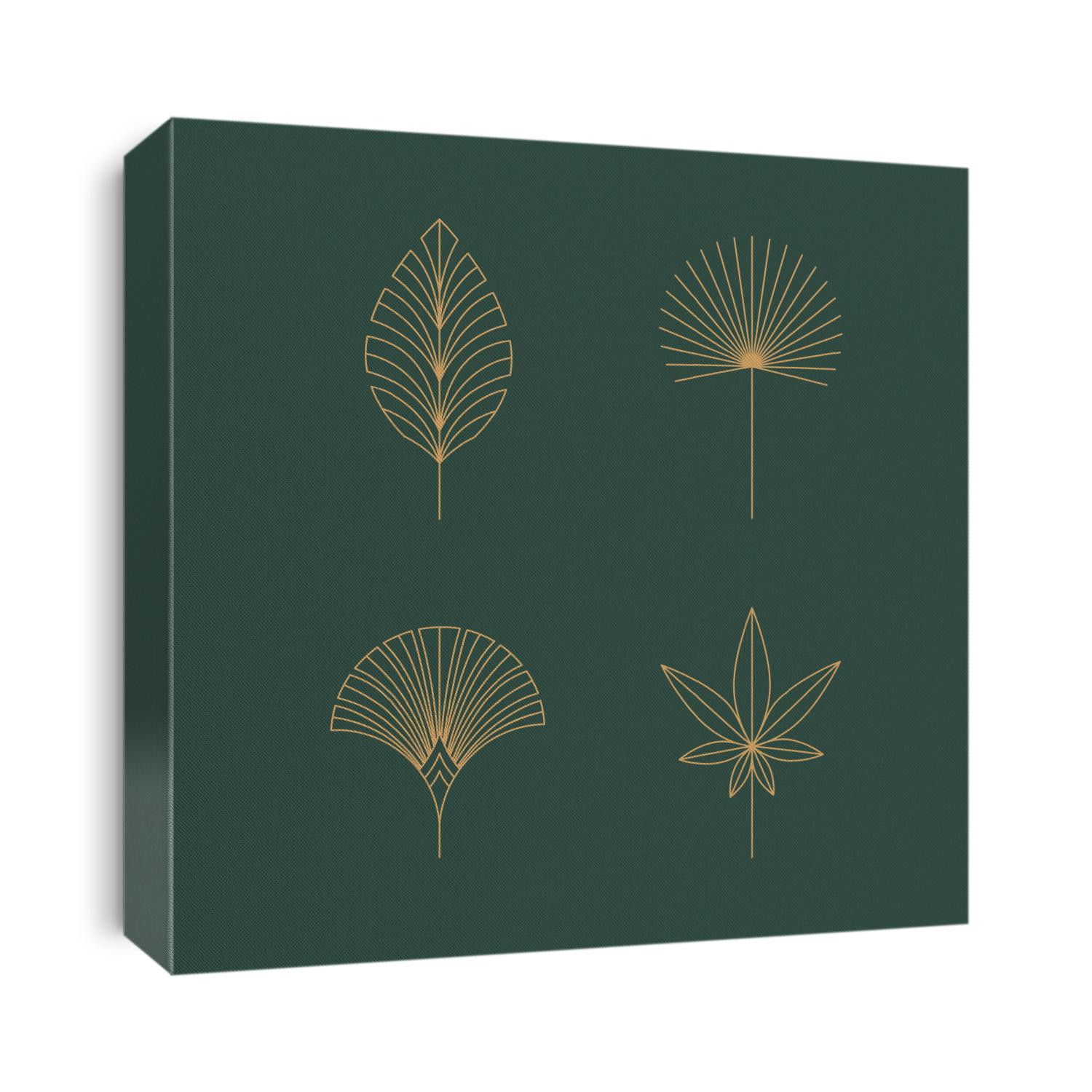 Vector set of linear boho icons and symbols - floral design templates - abstract design elements for decoration in modern minimalist style