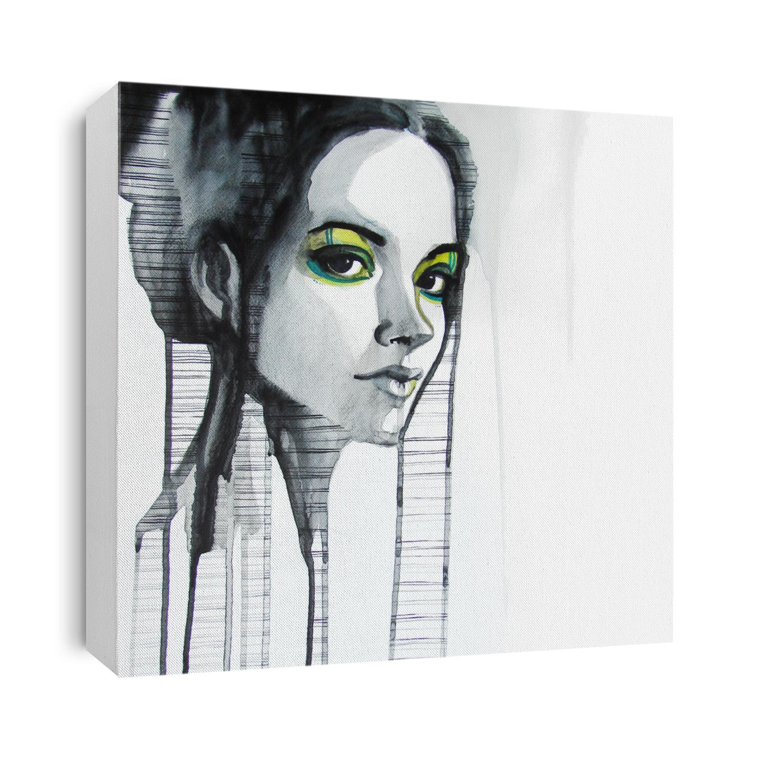 watercolor portrait of beautiful girl | handmade | self made | painting