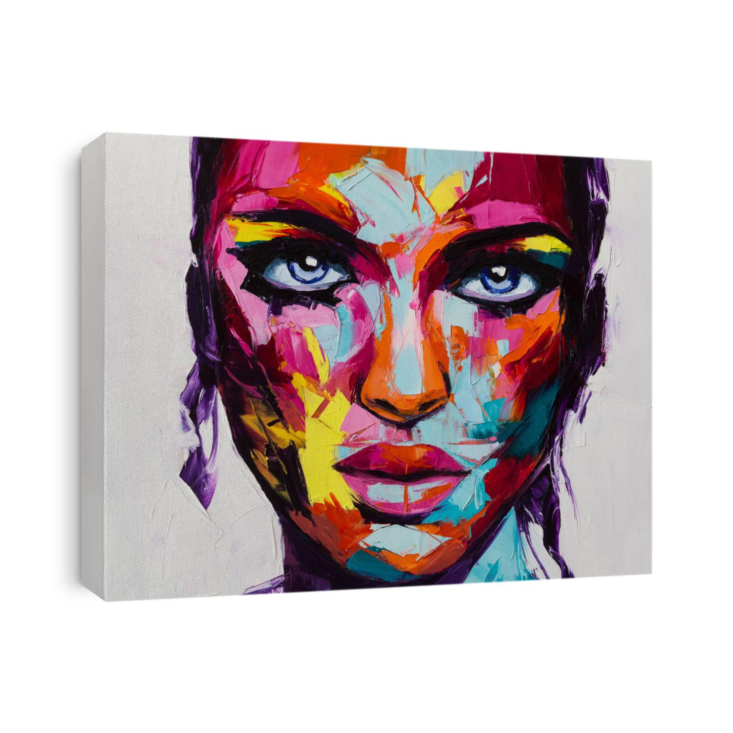 A no one in particular portrait, a compilation of different visions, memories and impressions - a fantasy woman face, a mixture of fauvism and pop art styles.
Original oil painting on canvas,