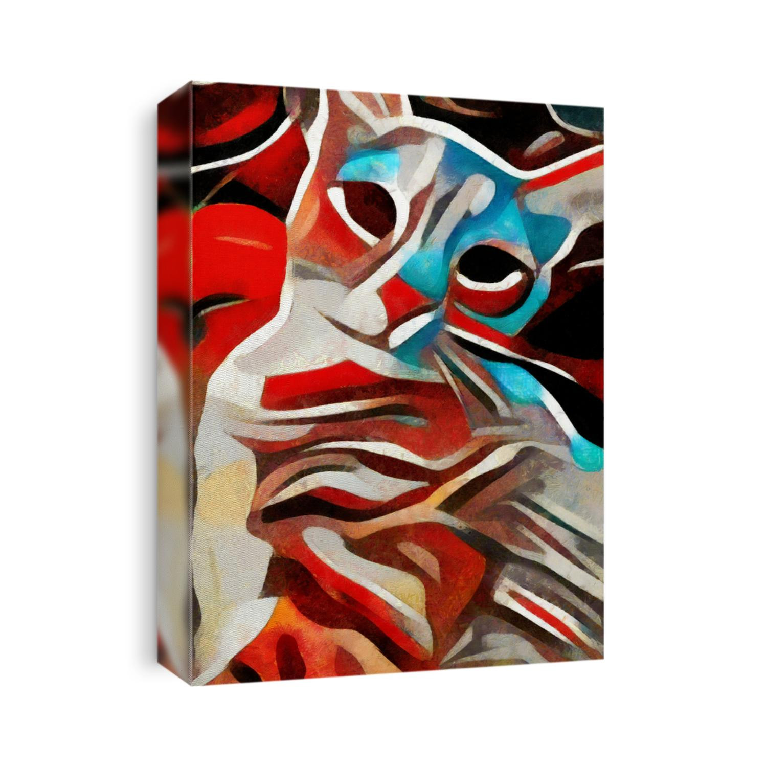 Face cute cat. The painting is executed in oil on canvas with elements of pastel painting. Based on the works of Claude Monet, Van Gogh, Picasso, Rubens, Kandinsky, Renoir, Salvador Dali, Klimt.