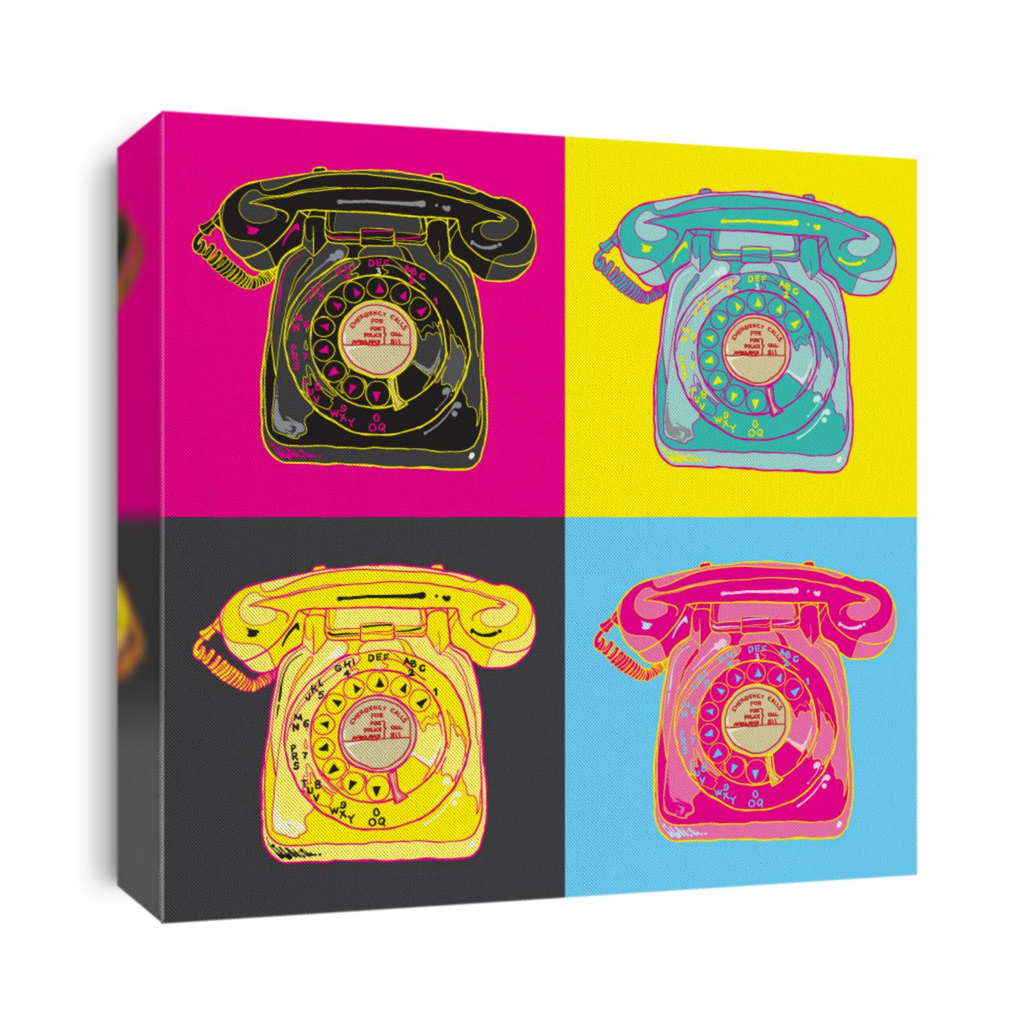pop art telephone