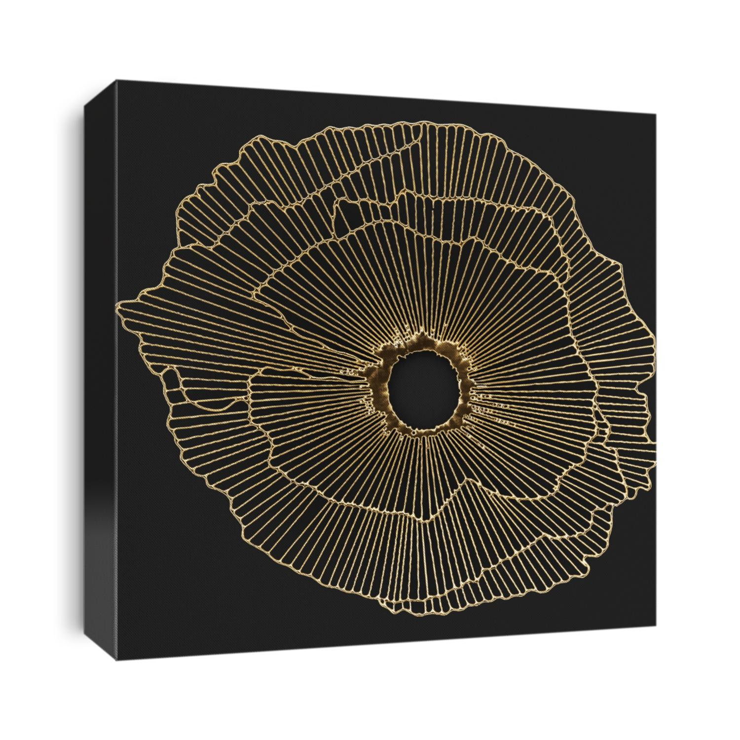 3D renderng Gold Wall art 