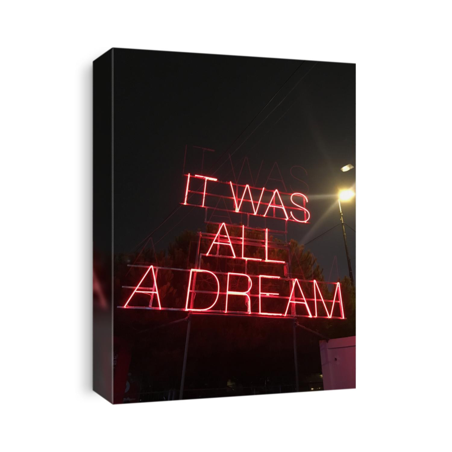 It was all a dream neon light