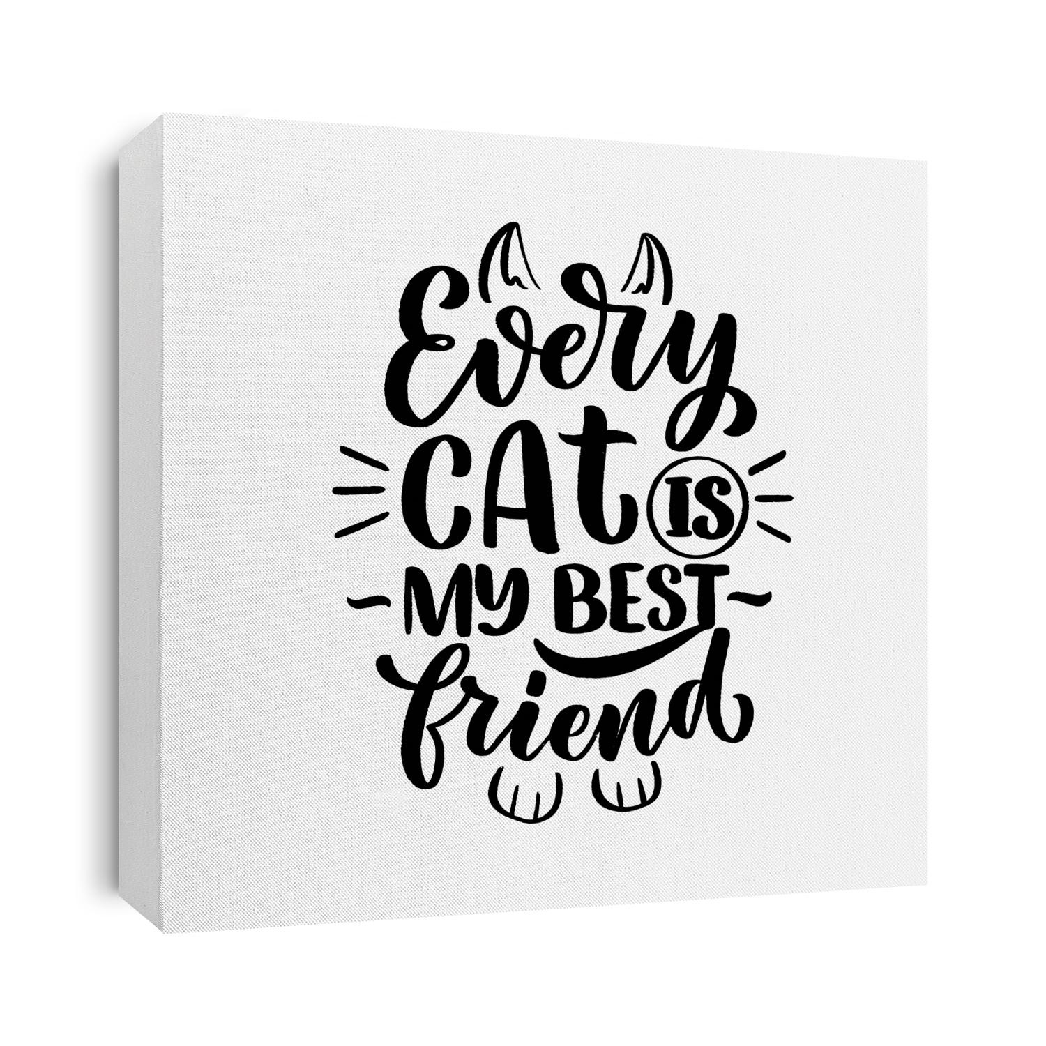 Funny lettering quote about cats for print in hand drawn style. Creative typography slogan design for posters. Cool vector illustration.