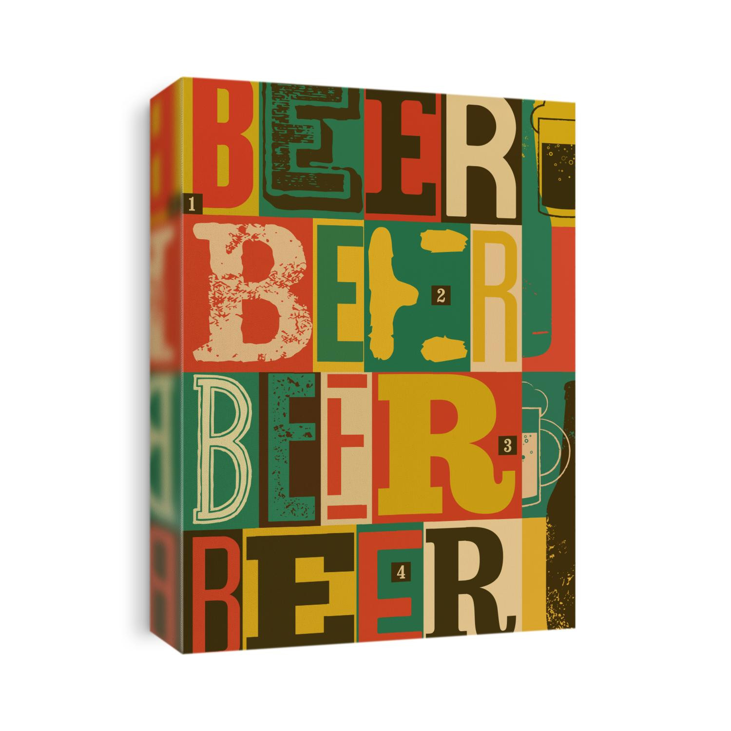Typographical vintage style Beer poster design. Retro vector illustration.
