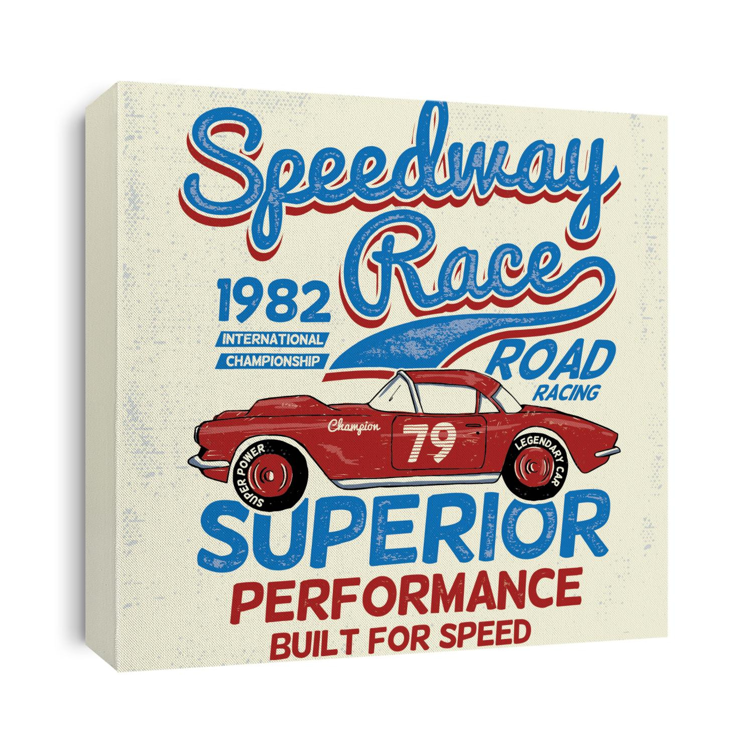 Vector vintage sport racing car, T-shirt Graphics, Vintage typography