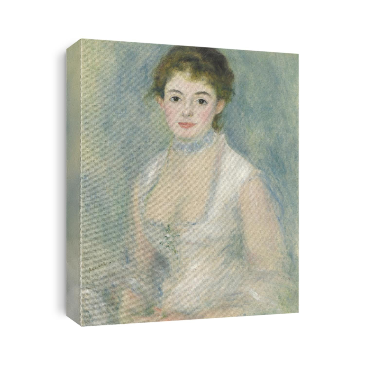 Madame Henriot, by Auguste Renoir, 1876, French painting, oil on canvas. This is a classic Renoir portrait from his pure impressionist period in the 1870s