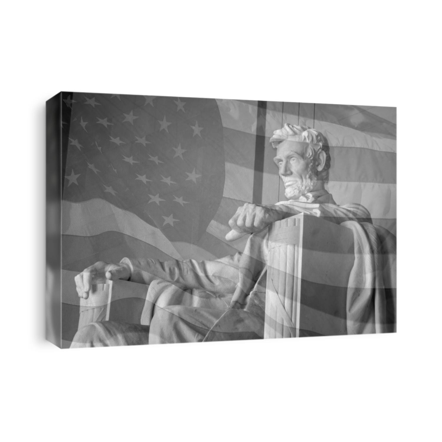 Lincoln Memorial & American Flag