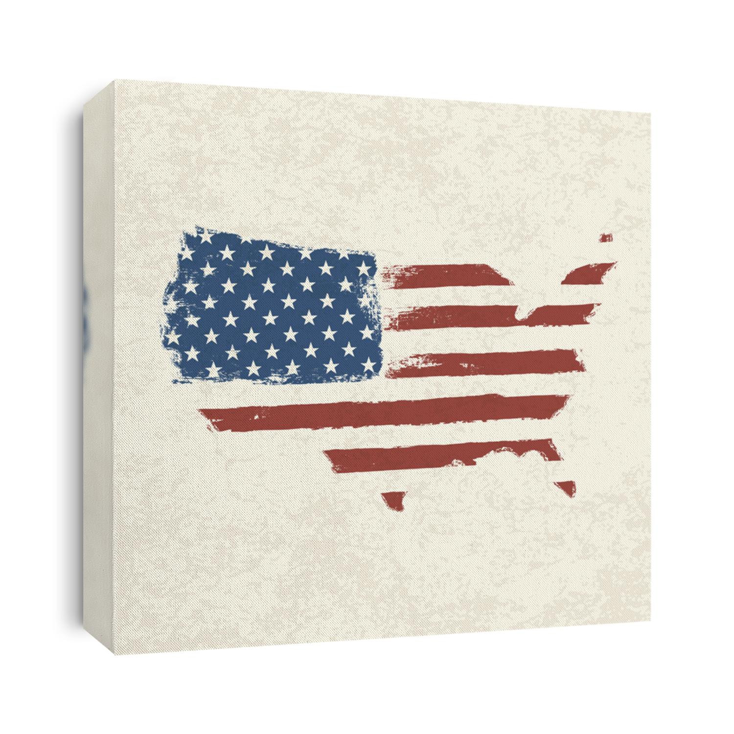 USA flag. Shape of american map. Vector, EPS10